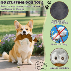 Trio de jouets peluche à bruit crissant OraneeeO pour chien.