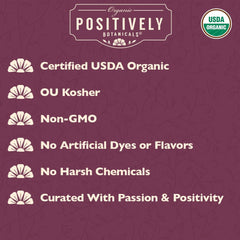 Organic Positively Tea Company herbe a chat - feuilles gris-vert et fleurs roses, arôme distinct.