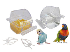 ORIBUKI deux-pack mangeoires cage, faciles à fixer et sans dégâts.