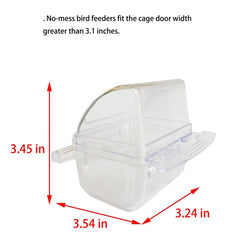 ORIBUKI mangeoire cage avec couvercle transparent, hygiénique et pratique.