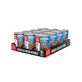 ORIJEN boîtes ragout viandes poulet et dinde œufs, texture riche et protéinée.