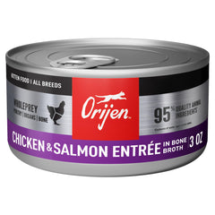 ORIJEN Chaton — pâte bouillon poulet et saumon, hydratation et protéines complètes.