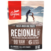 ORIJEN Regional Rouge emballage 8 oz, snack pratique pour aventures canines.
