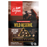 ORIJEN Wild Reserve sac-seche-boeuf-agneau-12lb: protéines élevées pour chiens actifs.