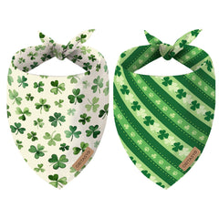 Bandana ORITASY Saint-Patrick double-face pour chien, look festif et durable.