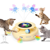 ORSDA chat-jouet embuscade-plume: stimule l’instinct de chasse et l’activité