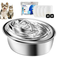 Fontaine ORSDA pour chat en inox 3L, eau fraîche et saine.