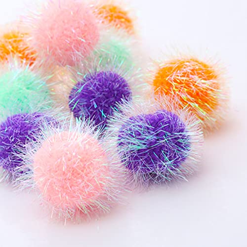 Osvela chat balle pompon brillant 2 pouces stimule l'activité et l'amusement.