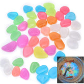 Oubest pierres phosphorescentes bleues, décor jardin lumineux pour soirées.