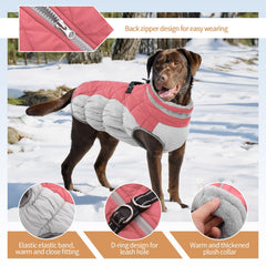 Manteau OUOBOB petit chien, col en peluche, confort chaleureux.