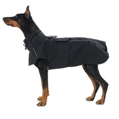 OUOBOB manteau imperméable pour chien XL avec capuche, idéal pour sorties pluvieuses.