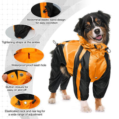 OUOBOB manteau-pluie-chien-quatre-pattes offre une protection complète contre la pluie.