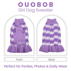 OUOBOB pull-chien femelle extralarge col roulé offre chaleur extérieure