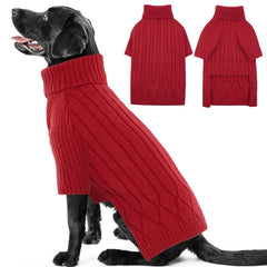 Pull OUOBOB pour Saint-Bernard, vue dos, chaleur durable pour les sorties d'hiver.