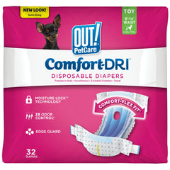OUT! Petcare couches jetables pour chienne femelle, idéale pour entraînement et chaleur.
