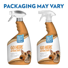 OUT! Utilisation intérieure du spray pour encourager les zones autorisées chez les chiens.