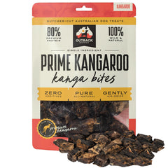 Bouchée Outback Bones Prime Kangaroo Jerky pour récompense lors de l’entraînement.