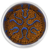 Outward Hound Fun Feeder bol inox 2 tasses, ralentit l’alimentation des chiens actifs.