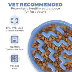Surface antidérapante du bol lent Outward Hound pour éviter les déversements