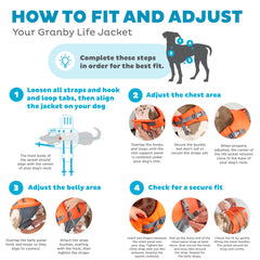 Outward Hound Granby Splash: poignee de secours double pour lever facilement votre chien.