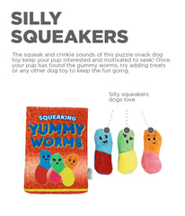 Sac-snack Outward Hound, jouet avec crissement pendant l'exploration.