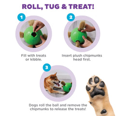 Outward Hound Snuffle N Treat Ball, jeu intérieur/extérieur, pour occuper et éveiller le flair.