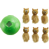 Outward Hound Snuffle N Treat Ball vert grand, puzzle stimulant pour chien actif.