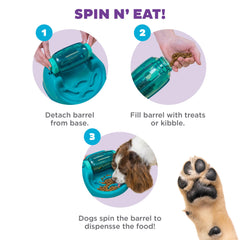 Outward Hound Spin N' Eat baril-tournant peut contenir jusqu'à deux tasses de nourriture.