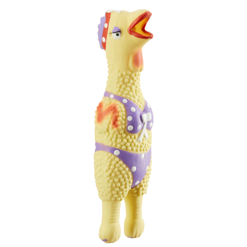 Outward Hound Squawkers Henrietta : poulet en latex avec sifflet, idéal pour jouer à la chasse et ramener jouet.