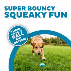Outward Hound Squeaker Ballz, balle-sifflement-2-5-pouces vert, parfaite pour entraînement interactif.