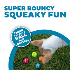 Outward Hound Squeaker Ballz balle mini 1,5 pouces bleue parfaite pour l'entraînement.