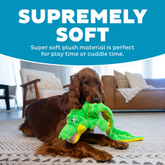 Outward Hound Squeaker Matz Gator XL – texture douce protégeant dents et gencives