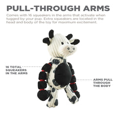 Outward Hound Thunda Tugga Cow corps flasque, parfait pour rapporter et lancer.