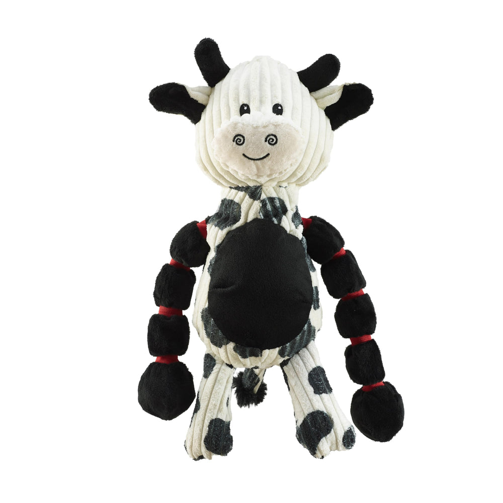 Outward Hound Thunda Tugga Cow peluche, idéal pour tirage ludique et interaction.