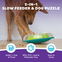 Outward Hound Wobble Bowl: couvercle amovible facilitant remplissage et nettoyage.