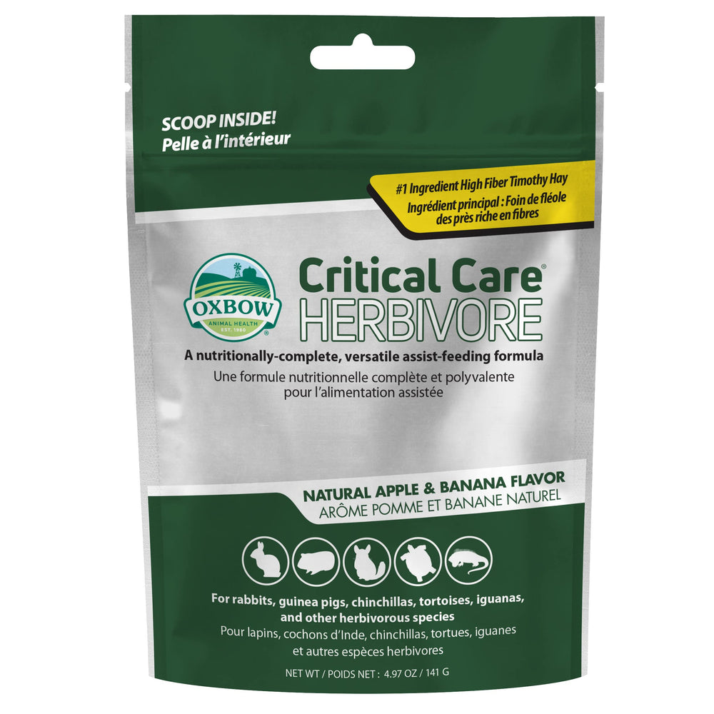 Oxbow Critical Care Herbivore : mélange pour seringue, récupération sans stress.
