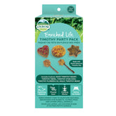 Oxbow Timothy Party Pack offre un ensemble-de-jouets stimulant pour petits animaux.