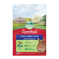Emballage d'Oxbow Essentials pour lapin, pratique et facile à ranger pour l'alimentation quotidienne.