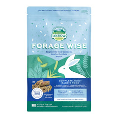 Oxbow Forage Wise: base foin Timothy, favorise digestion et usure dentaire.