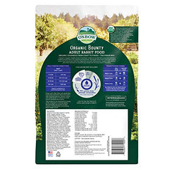 Pellets bio Oxbow Organic Bounty pour lapin adulte, repas équilibré.