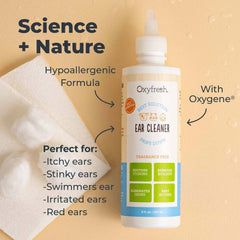 Oxyfresh, nettoyage des oreilles et élimination des odeurs.