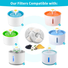 Pack de 16 filtres OYES pour fontaine chat, remplacement facile.