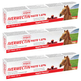 OZIPCO Ivermectine pâte cheval saveur pomme, seringue facile à utiliser.