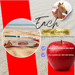 OZIPCO lot de 3 seringues ivermectine cheval pour dose pratique.