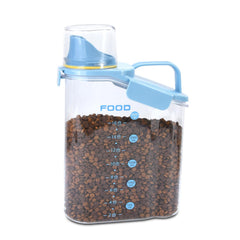 P-ZOONPE Conteneur alimentation chien bleu, transportable et pratique.