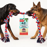 Le jouet corde Pacific Pups 42 pouces, parfait pour tirage avec chiens XXL.