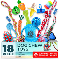 Pacific Pups ensemble de jouets chien 18 pièces pour divertir durablement votre chien.
