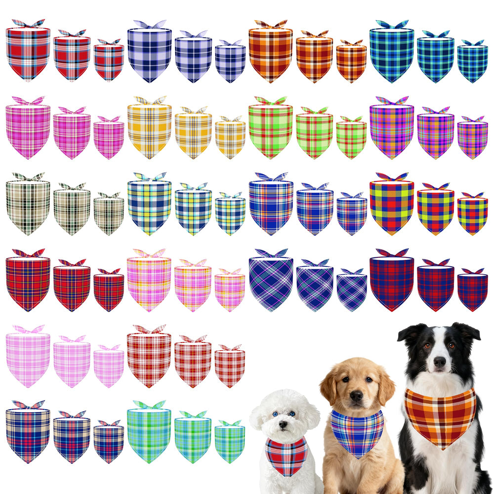 Bandana Pai Sence pour chien à carreaux, ensemble, idéal pour séances photo et sorties.