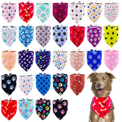 Bandana Pai Sence XXL empreinte patte pour grands chiens, parfait pour séances photo.