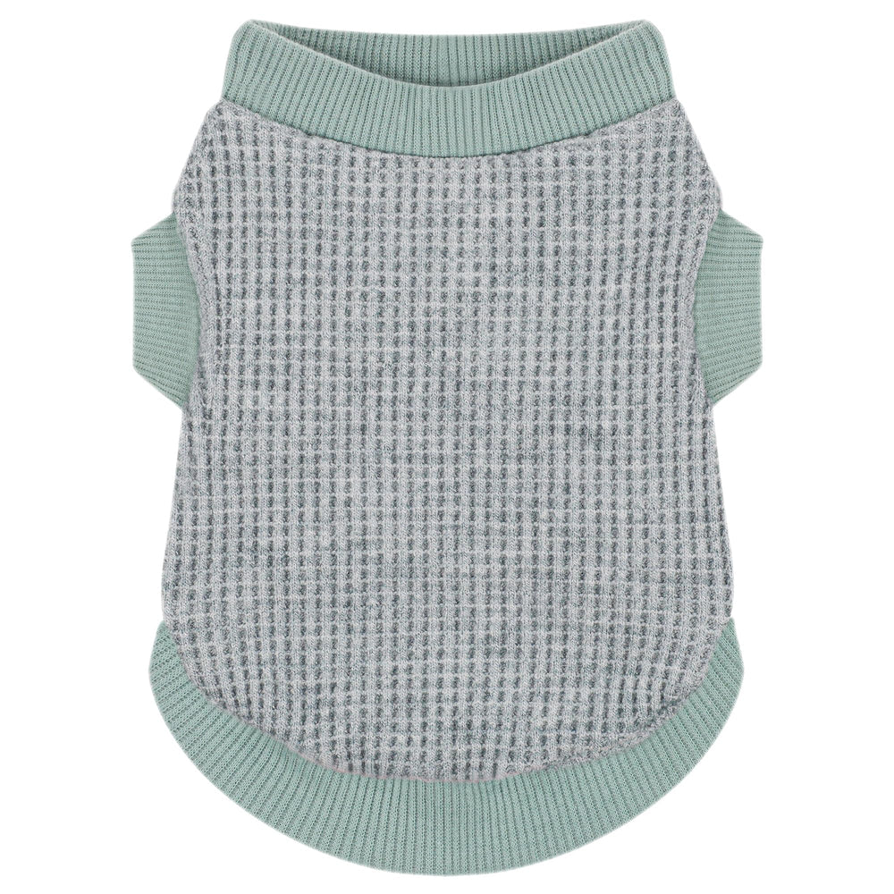 Paiaite chemise chien petit vert extensible, enfiler facilement pour les sorties.
